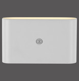 JUST LIGHT AKKU ZIDDY LED AKKU-Wandleuchte Warmweiss 3W 2-fach weiss IP44 19475-16
