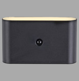 JUST LIGHT AKKU ZIDDY LED AKKU-Wandleuchte Warmweiss 3W 2-fach schwarz IP44 19475-18