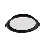 Kanlux LED Einbau-Downlight Tiberi 29,4W einstellbar CCT warm-/neutralweiss 3000K/3500K/4000K 90Ra IP44 Schwarz Aluminium Ø23cm 26382