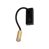 Kanlux LED Wandleuchte Tonil 3,3W warmweiss 3000K Schwarz Gold Aluminium 37cm 32519