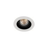 Kanlux Einbaurahmen Aret GU10/GU5,3 Weiß Schwarz Aluminium Ø10cm 38360