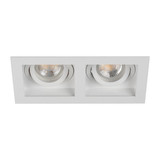 Kanlux Einbaurahmen Aret 2-flammig 2xGU10/GU5,3 Weiß Aluminium 18,5x10cm 38367