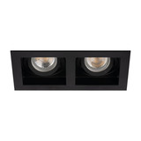 Kanlux Einbaurahmen Aret 2-flammig 2xGU10/GU5,3 Schwarz Aluminium 18,5x10cm 38368