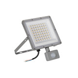 Kanlux LED Fluter Acete 50W CCT warm-/neutral-/tageslichtweiss 3000K/4000K/6500K Bewegungsmelder IP44 Grau Aluminium 38498