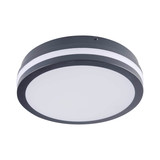 Kanlux LED Deckenleuchte Beno rund 18W einstellbar CCT warm-/neutralweiss 3000K/3500K/4000K IP65 Graphit Ø22cm 38789