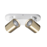 Kanlux Deckenstrahler Laurin 2-flammig 2xGU10 Weiß Gold Aluminium 38965