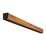 Kanlux LED Langfeldleuchte Arborea 24W warmweiss 3000K Raster Holzoptik golden Stahl 114cm 39478