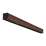 Kanlux LED Langfeldleuchte Arborea 24W neutralweiss 4000K Raster Holzoptik braun Stahl 114cm 39481