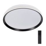 Kanlux LED Deckenleuchte Lixan 65W CCT warm-/tageslichtweiss 3000-6500K dimmbar Fernbedienung Weiß Schwarz Ø48,5cm 46283