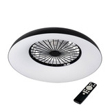 Kanlux LED Deckenleuchte mit Ventilator Plave 48W RGB + CCT 3000-6500K Fernbedienung Schwarz Ø60cm 46371