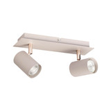 Kanlux Deckenstrahler Evalo 2-flammig 2xGU10 Beige Aluminium 90781