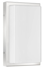 LCD Wandleuchte LED Edelstahl 12W Warmweiss IP44 29x17x9cm 048LED Made in Italy