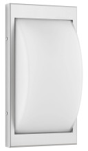 LCD Wandleuchte LED Edelstahl 12W Warmweiss IP44 32,5x17x9cm 068LED Made in Italy