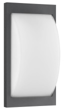 LCD Wandleuchte LED Graphit 12W Warmweiss IP44 32,5x17x9cm 069LED Made in Italy