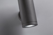 LCD Up & Down Wandleuchte Graphit 2xGU10 IP66 17x9x14cm 1060 Made in Italy