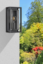 LCD Wandleuchte Graphit E27 IP65 26x13x12cm 5070