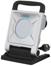 Ledino LED-Arbeitsstrahler 24W mobiler Fluter, Bauleuchte Griesheim 24, 2100lm, 2 Steckdosen tageslichtweiss