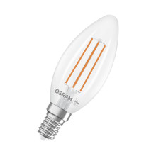 OSRAM LED Lampe CLASSIC B höchste Energieeffizienzklasse A 2.2W 827 Clear E14 Warmweiss 4099854255076