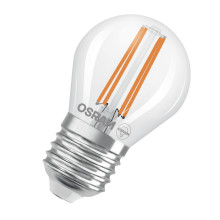 OSRAM LED Lampe CLASSIC P höchste Energieeffizienzklasse A 3.8W 827 Clear E27 Warmweiss 4099854255243