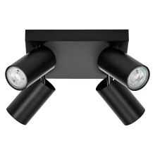 OSRAM LED Deckenleuchte LED SPOT OCTAGON BLACK Plate 4x3.4W 927 DIM Dimmbar Warm weiß 4099854474064