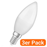 3er-Pack LEDVANCE LED Kerze E14 Classic matt B60 7.5W 806lm Neutralweiss 4000K wie 60W 4099854532917