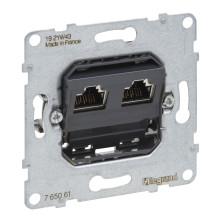 Legrand SEANO Datendose 2xRJ45, Einsatz, Kat. 6A, UTP, ungeschirmt, 765061