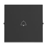 Legrand SEANO Wippe mit Klingelsymbol für Wechselschalter, Taster und Kreuzschalter, Schalterabdeckung, Wippenplatte, Anthrazit, 765412