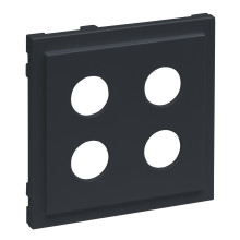 Legrand SEANO Abdeckung für Lautsprecher-Anschlussdose 2-fach, 4mm-Buchsen, Anthrazit, 765479