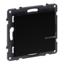 Legrand SEANO with Netatmo Wandsender Licht - 1-fach, 1 Schaltwippe, LED-Batteriestatus, Befestigung auf jeder Oberfläche, Smart Home, Schwarz, 765833