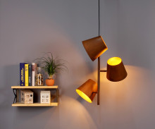 LUCE Design Colt Pendelleuchte 3fach E27 Edelrost-Optik