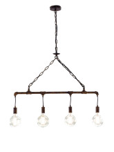LUCE Design Armacord Pendelleuchte 4fach E27 Rostfarbig Antik