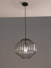 LUCE Design Opium Pendelleuchte E27 dimmbar 34cm Schwarz