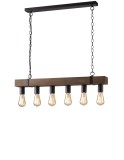 LUCE Design Texas Pendelleuchte 6fach E27 Braun Antik