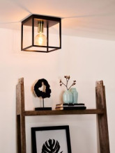 Lucide RUBEN Deckenleuchte E27 Schwarz, Mattes Gold, Messing 00124/01/30