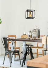 Lucide RUBEN Pendelleuchte E27 Schwarz, Mattes Gold, Messing 00424/01/30