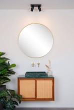 Lucide TAYLOR LED Deckenleuchte 2x GU10 Dim-to-warm 2x 5W dimmbar 360° drehbar Schwarz 95Ra IP44 09930/10/30