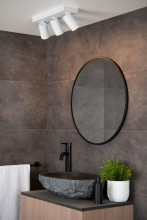 Lucide TAYLOR LED Deckenleuchte 3x GU10 Dim-to-warm 3x 5W dimmbar 360° drehbar Weiß 95Ra IP44 09930/15/31