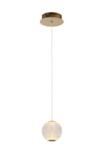 Lucide CINTRA LED Pendelleuchte 4,2W Transparent, Mattes Gold, Messing 90Ra 13499/04/60
