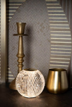 Lucide CINTRA LED Tischlampe 3-Stufen-Dimmer 1,5W dimmbar Transparent, Mattes Gold, Messing 95Ra 13599/09/60