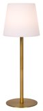 Lucide TYON LED Tischlampe 3W dimmbar Mattes Gold, Messing, Opal IP65 13816/02/02