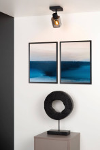 Lucide ALION Deckenleuchte E14 360° drehbar Schwarz, Rauchfarbe Grau 17999/01/30