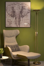 Lucide CHAMPION-LED LED Stehleuchte 20W dimmbar mit flexiblem Lesearm Bronzefarbe 19792/24/03