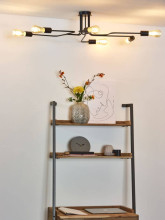 Lucide LESTER Deckenleuchte 6x E27 Schwarz 21112/06/30