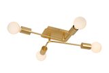 Lucide LESTER Deckenleuchte 4x E27 Mattes Gold, Messing 21118/04/02