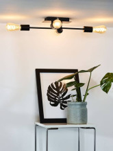 Lucide LESTER Deckenleuchte 4x E27 Schwarz 21118/04/30