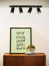 Lucide XYRUS LED Deckenleuchte 4x GU10 Dim-to-warm 4x 5W dimmbar 360° drehbar Schwarz 95Ra 23954/21/30