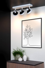 Lucide TALA LED LED Deckenleuchte 3x GU10 Dim-to-warm 3x 12W dimmbar 360° drehbar Weiß 95Ra 31931/36/31