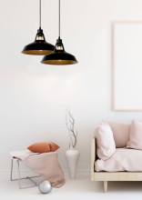 Lucide BRASSY-BIS Pendelleuchte E27 Schwarz 43401/31/30