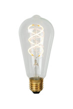 Lucide ST64 LED Filament Lampe E27 4,9W dimmbar Transparent 49034/05/60