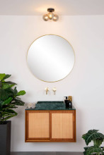 Lucide TRUDY Deckenleuchte 3x G9 Schwarz, Rauchfarbe Grau IP44 74116/03/30